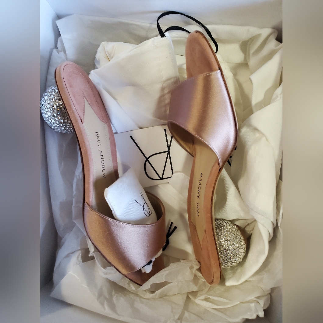 Sz 36 Nib $845 Paul Andrew Crystal Ball Heels